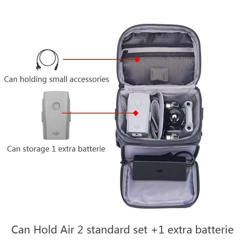 For DJI Mavic Air 2 Waterproof Portable Storage Bag Protective Box(Grey)