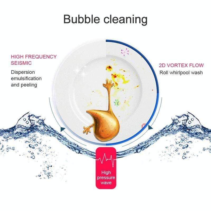 GYB001 Mini-ultrasonic Dishwasher Portable USB Charging Fruit Cleaner, Domestic Packaging(Blue)