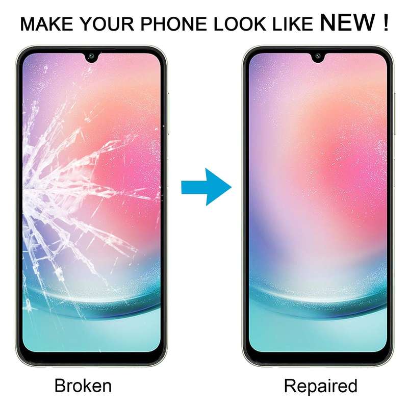 For Samsung Galaxy A24 4G SM-A245F 10pcs Front Screen Outer Glass Lens with OCA Optically Clear A...