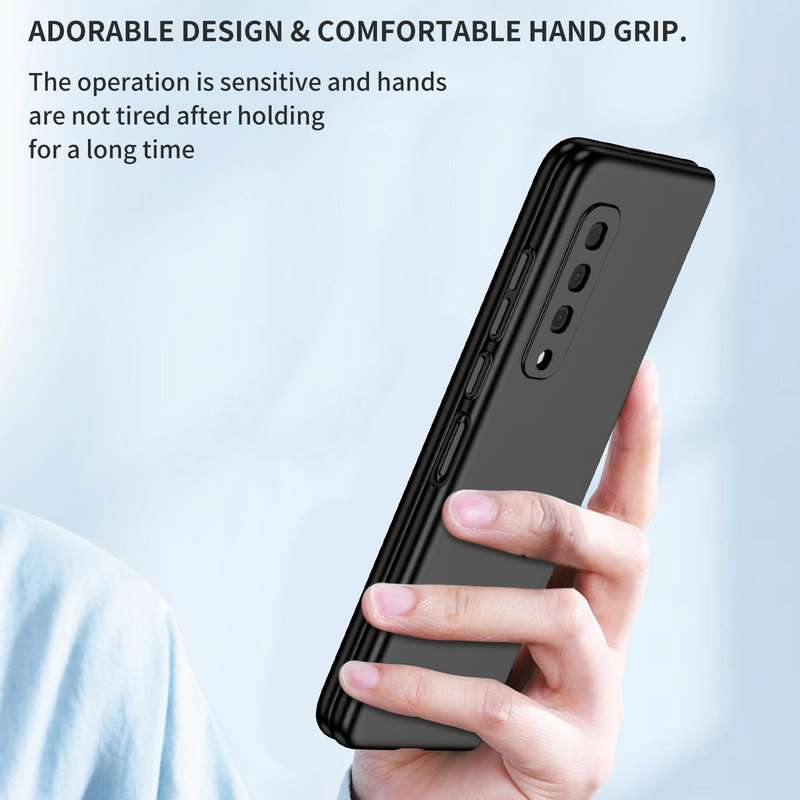 For Samsung Galaxy Fold Armor Foldable Phone Case(Black)