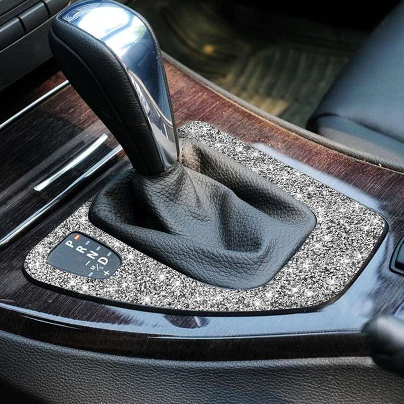 For BMW 3 Series E90 / E92 2005-2012 Car Gear Panel Diamond Decorative Sticker, Left Drive