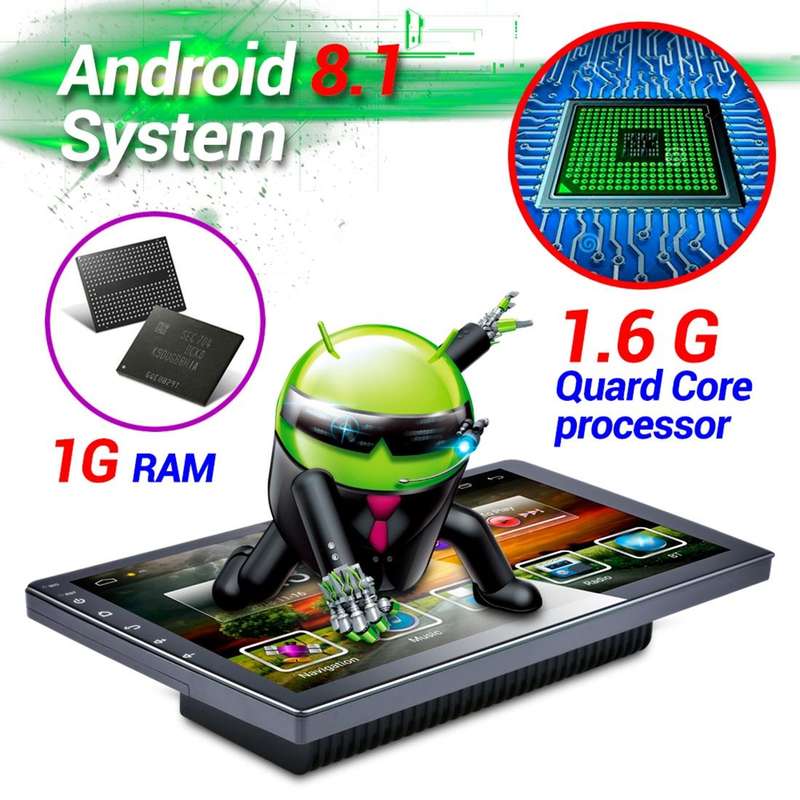 HD 10.1 inch Universal Car Android 8.1 Radio Receiver MP5 Player, Support FM & Bluetooth & TF Car...