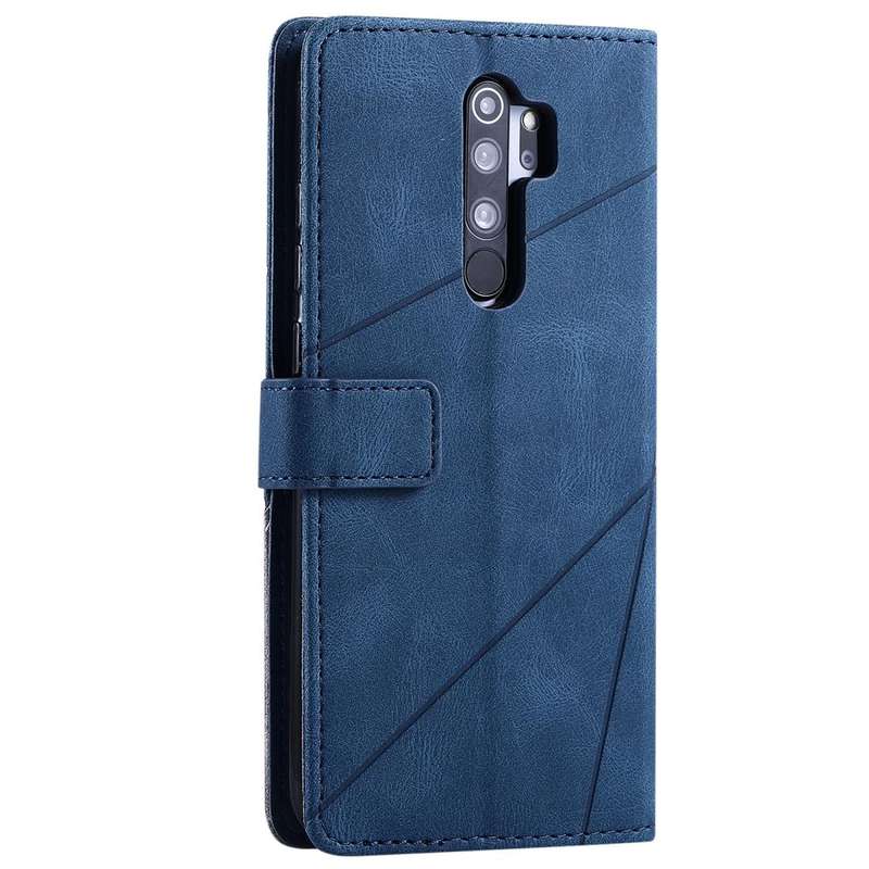 For Xiaomi Redmi Note 8 Pro Skin Feel Splicing Horizontal Flip Leather Case with Holder & Card Sl...