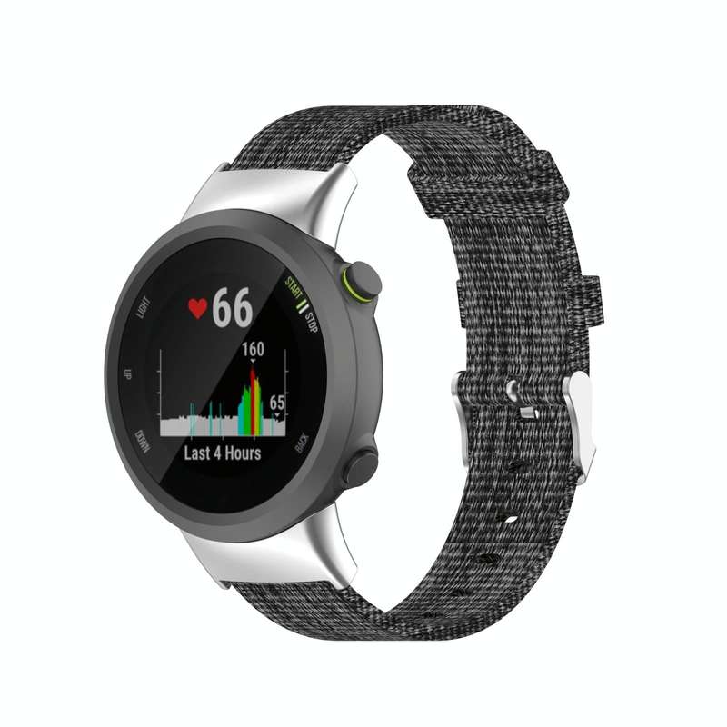 For Garmin Forerunner 45 / 45S / Swim 2 Universal Nylon Canvas Watch Band(Grey)