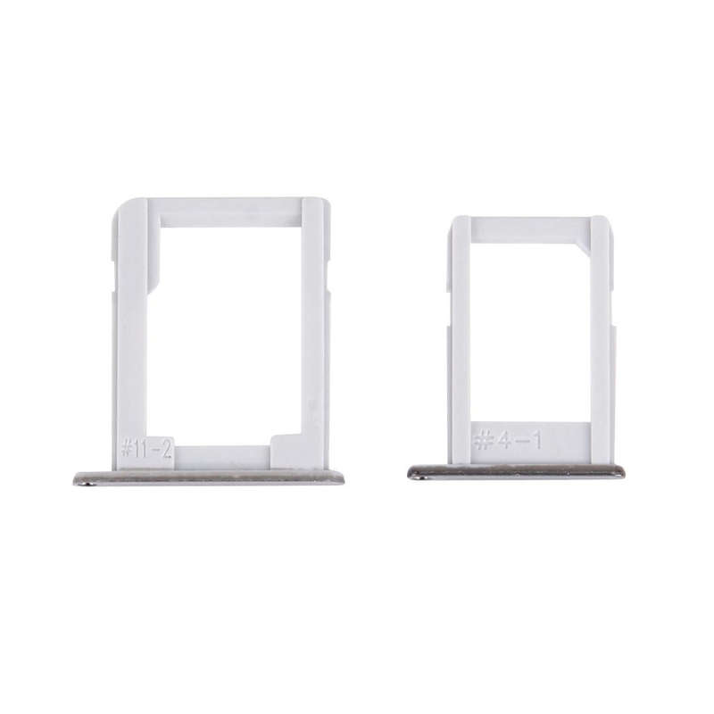 For Galaxy E5 (Dual SIM Version) SIM Card Tray + Micro SD / SIM Card Tray (Silver)