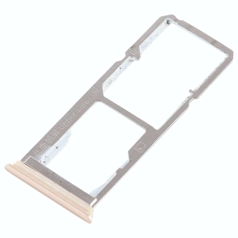 For Vivo Y75 2 x SIM Card Tray + Micro SD Card Tray (Gold)