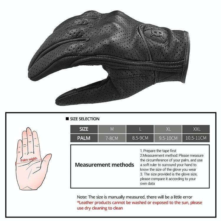 GHOST RACING GR-ST06 Breathable Touch Screen Motorcycle Riding Leather Gloves Anti-Fall Locomotiv...
