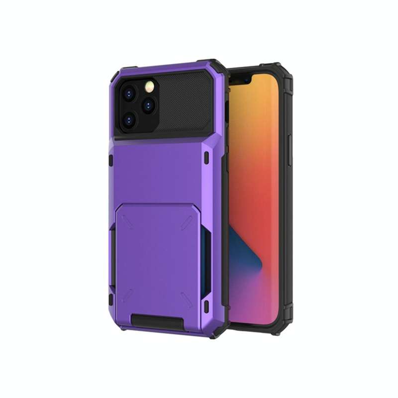 For iPhone 12 mini Scratch-Resistant Shockproof Heavy Duty Rugged Armor Protective Case with Card...