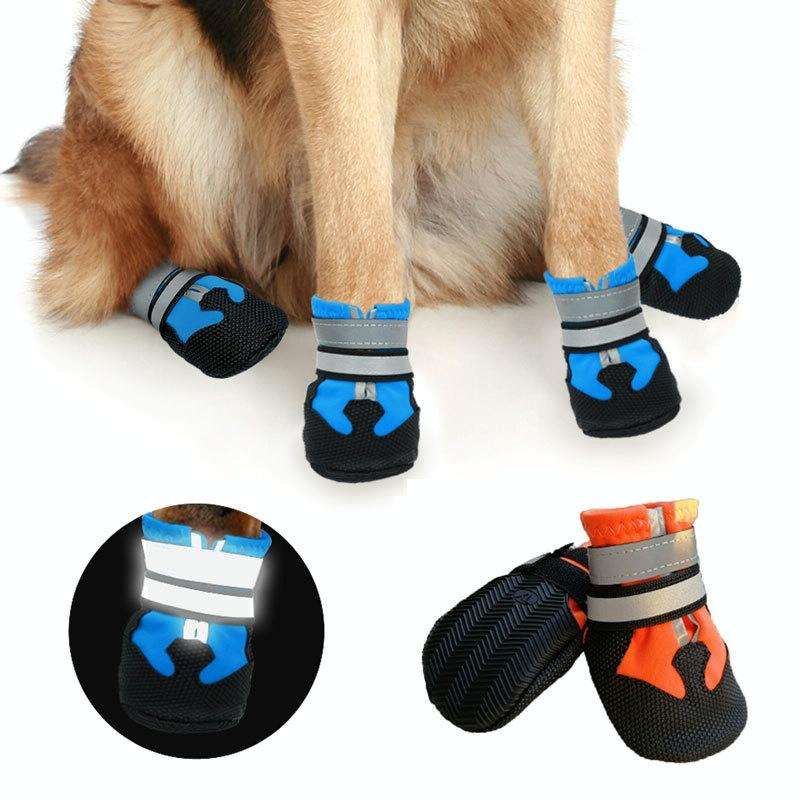 Wear-Resistant Non-Slip & Waterproof Pet Shoe Covers Medium And Large Dog Shoes(M Orange)