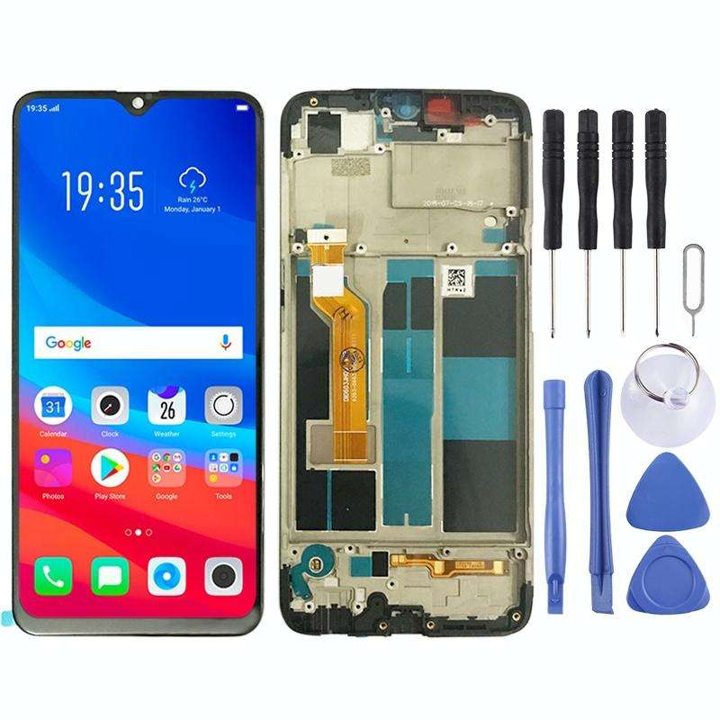 TFT LCD Screen for OPPO A7X / F9 / F9 Pro / Realme 2 Pro Digitizer Full Assembly with Frame (Black)