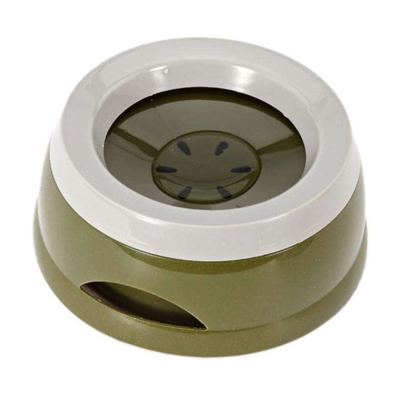 Pet Non-wet Mouth Splash-proof Drinking Fountain Dog Anti-overflow Car Bowl(Army Green)