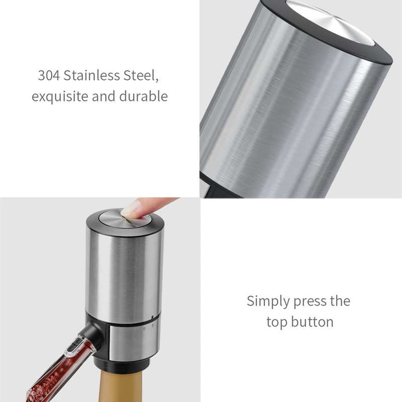 Electric Red Wine Decanter Dispenser,Style: Stainless Steel
