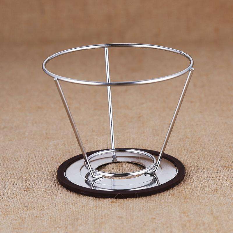 Stainless Steel Filter Cone Filter Cartridge Tea Coffee Free Paper Filter Cup(Silver)