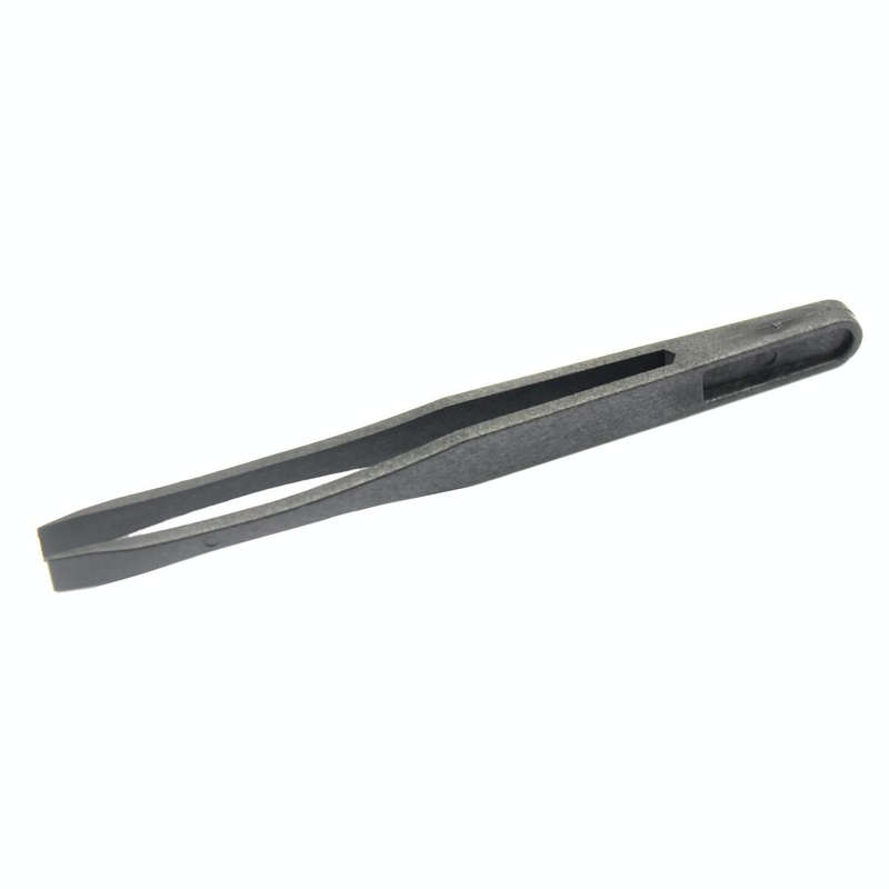 JF-S15 Anti-static Carbon Fiber Straight Tip Tweezers(Black)