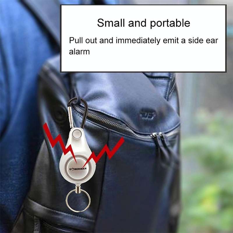 DOBERMAN Key-chain Personal Security Alarm Pull Ring Triggered Anti-attack Safety Emergency Alarm...