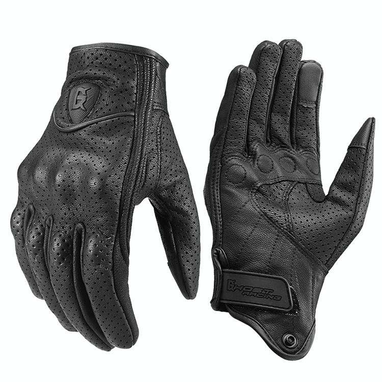GHOST RACING GR-ST06 Breathable Touch Screen Motorcycle Riding Leather Gloves Anti-Fall Locomotiv...