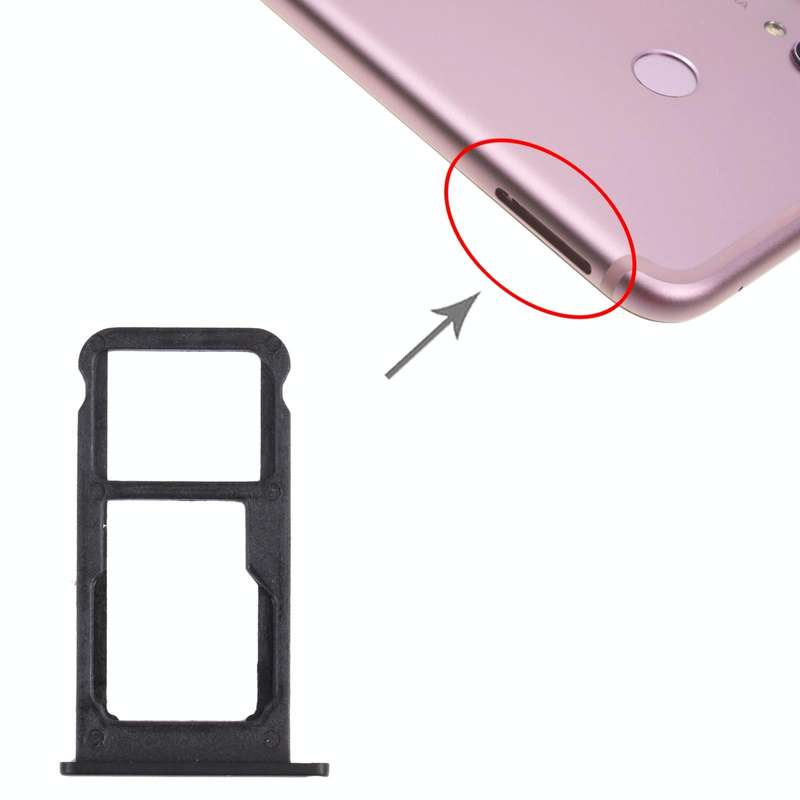SIM Card Tray + SIM Card Tray / Micro SD Card Tray for Honor Play(Black)