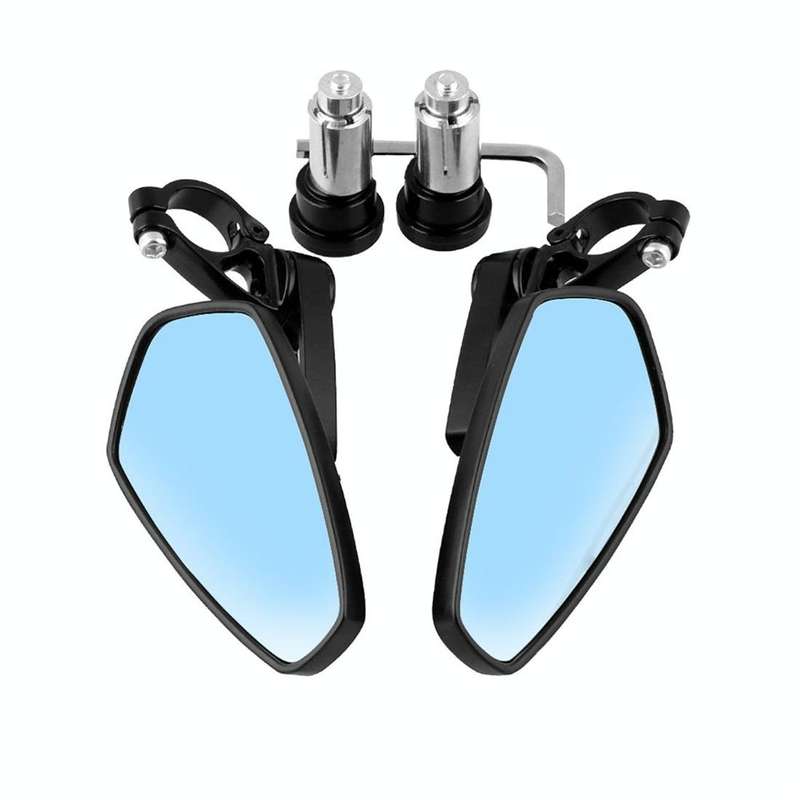 Universal 7 / 8 inch 22mm Modified Motorcycle Side Rearview Mirror (Blue)