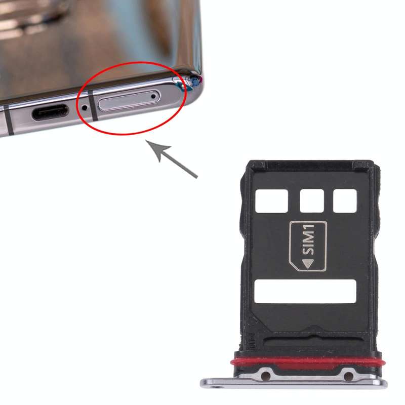 SIM Card Tray + NM Card Tray for Huawei P50 Pro (Black)