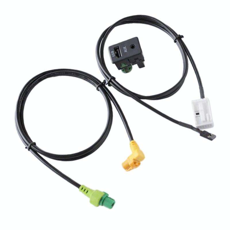 Car AUX USB Switch Holder + Cable Wiring Harness for Volkswagen Magotan / Touran / Polo / Touran ...