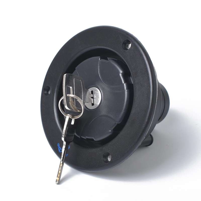 Locking Gravity Water Inlet Fill Dish Hatch Lock for RV Camper Trailer Cars(Black)