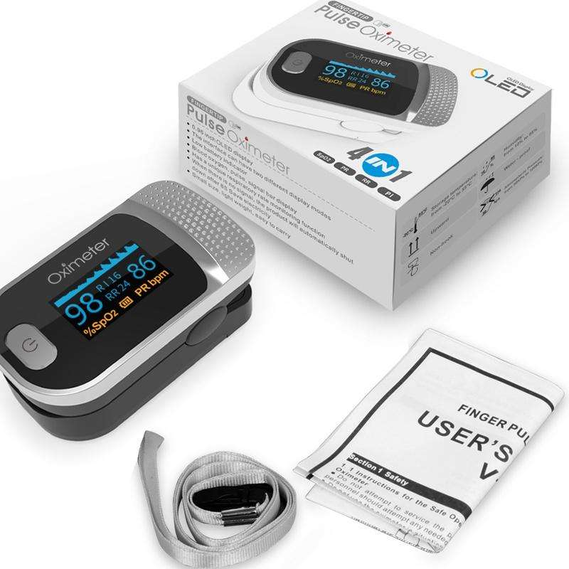 JZ-134R Finger Clip Oximeter Pulse Oximetry Monitor(White Silver)