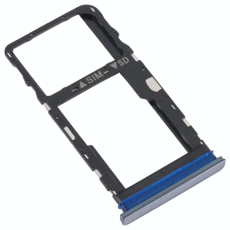 For TCL 30 / 30+ / 30 5G Original SIM Card Tray + Micro SD Card Tray(Black)