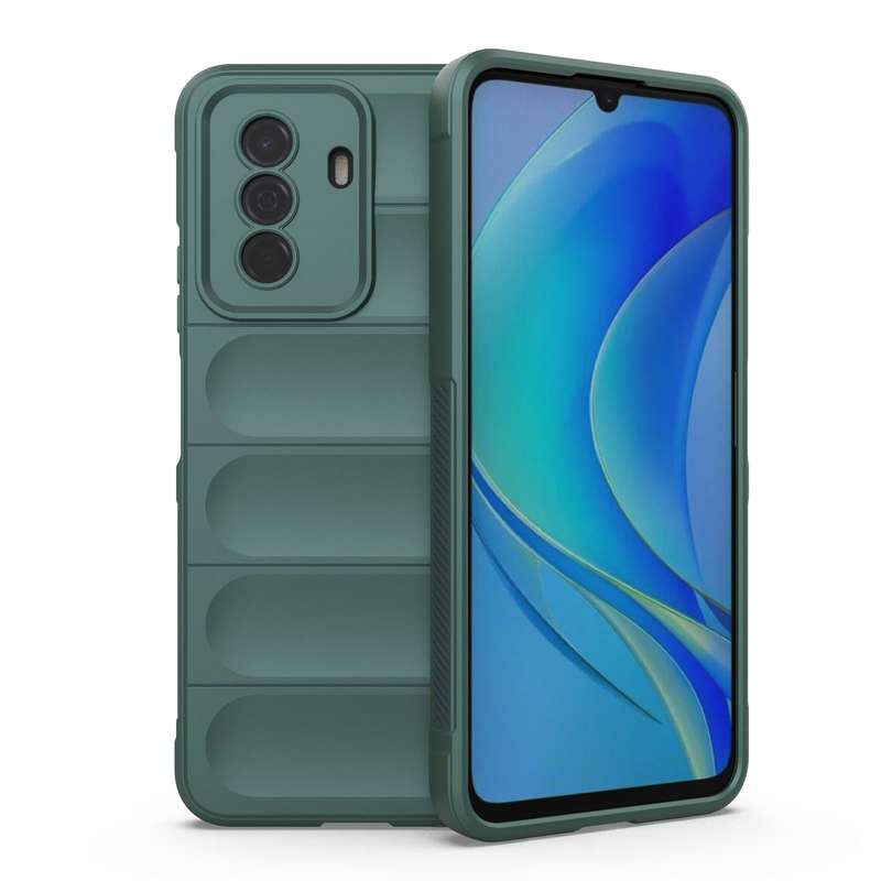 For Huawei Enjoy 50 4G / Nova Y70 Magic Shield TPU + Flannel Phone Case(Dark Green)