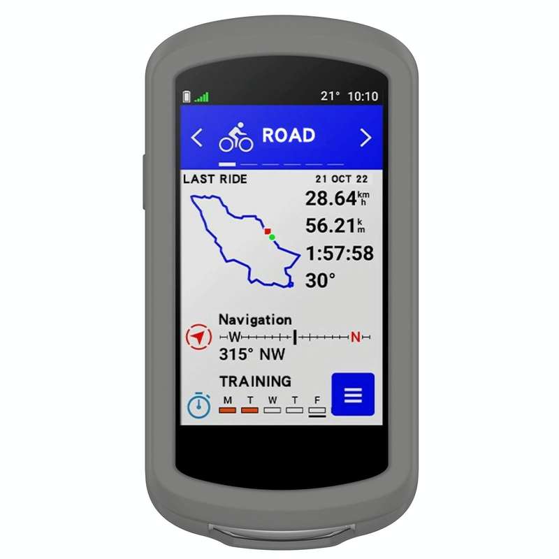 For Garmin Edge 1040 Full Back Cover Stopwatch Silicone Case(Dark Grey)