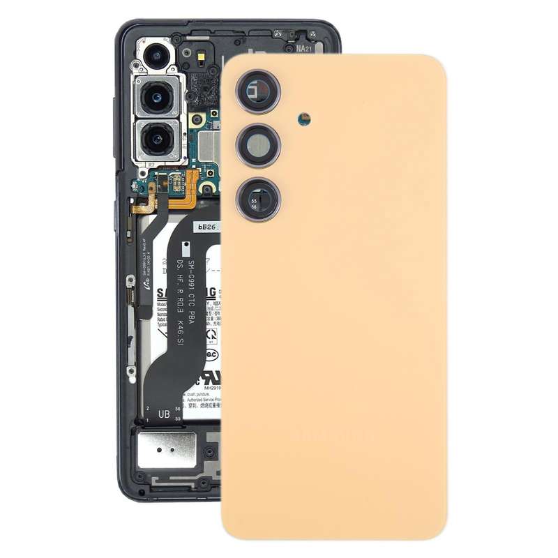 For Samsung Galaxy S24 SM-S921B OEM Battery Back Cover with Camera Lens Cover(Yellow)