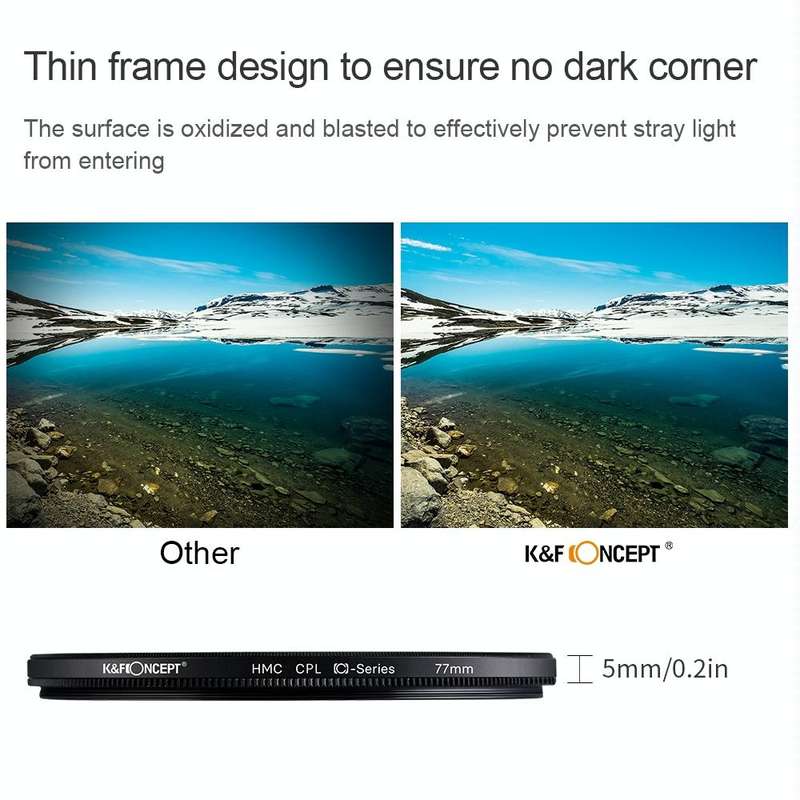 K&F CONCEPT KF01.1442 82mm MC CPL Filter Ultra Slim Optics Multi Coated Circular Polarizer Camera...