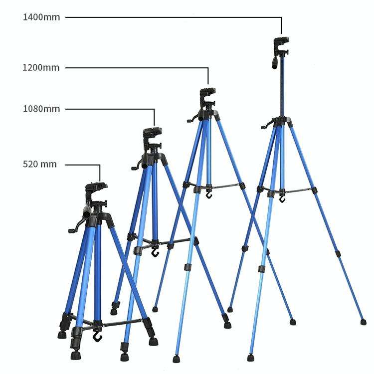 Portable Phone Live Selfie 3366 Tripod Stand DV SLR Camera Self-timer Full Light Bracket(Silver)