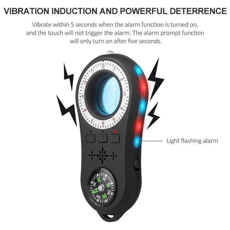 S100 Infrared Scanner Wireless Precision Alarm Detector with LED Flashlight (Black)