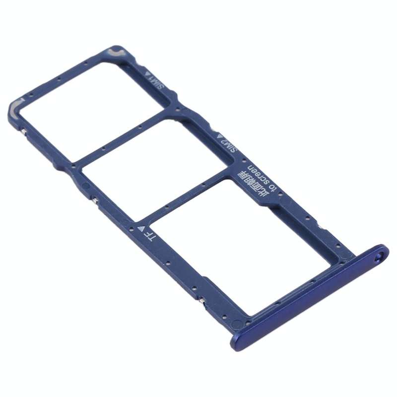 SIM Card Tray + SIM Card Tray + Micro SD Card Tray for Huawei Honor 8A Pro (Blue)