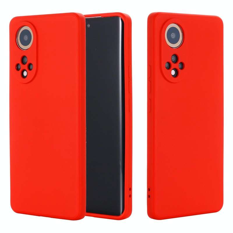 For Huawei Nova 9 Solid Color Liquid Silicone Dropproof Full Coverage Protective Case(Red)