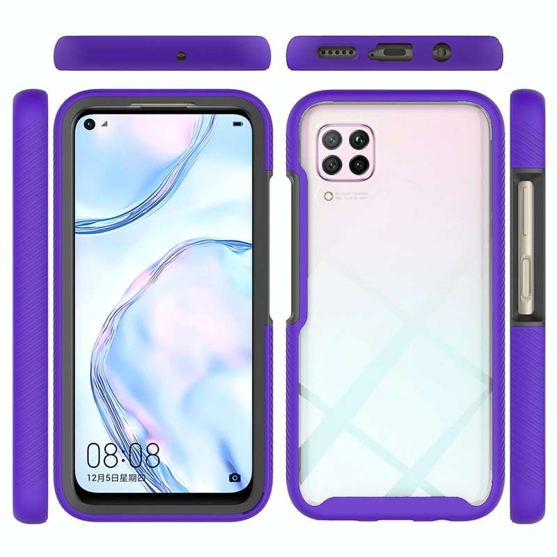 For Huawei P40 Lite Starry Sky Solid Color Series Shockproof PC + TPU Protective Case(Black)