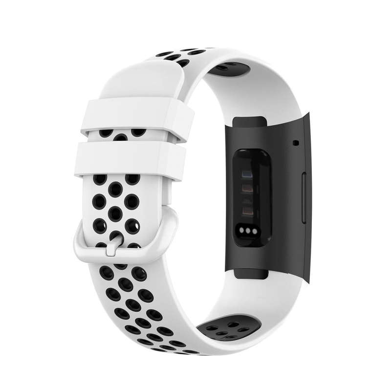 For Fitbit Charge 4 / Charge 3 / Charge 3 SE Watch Button Two Colors Silicone Replacement Strap W...
