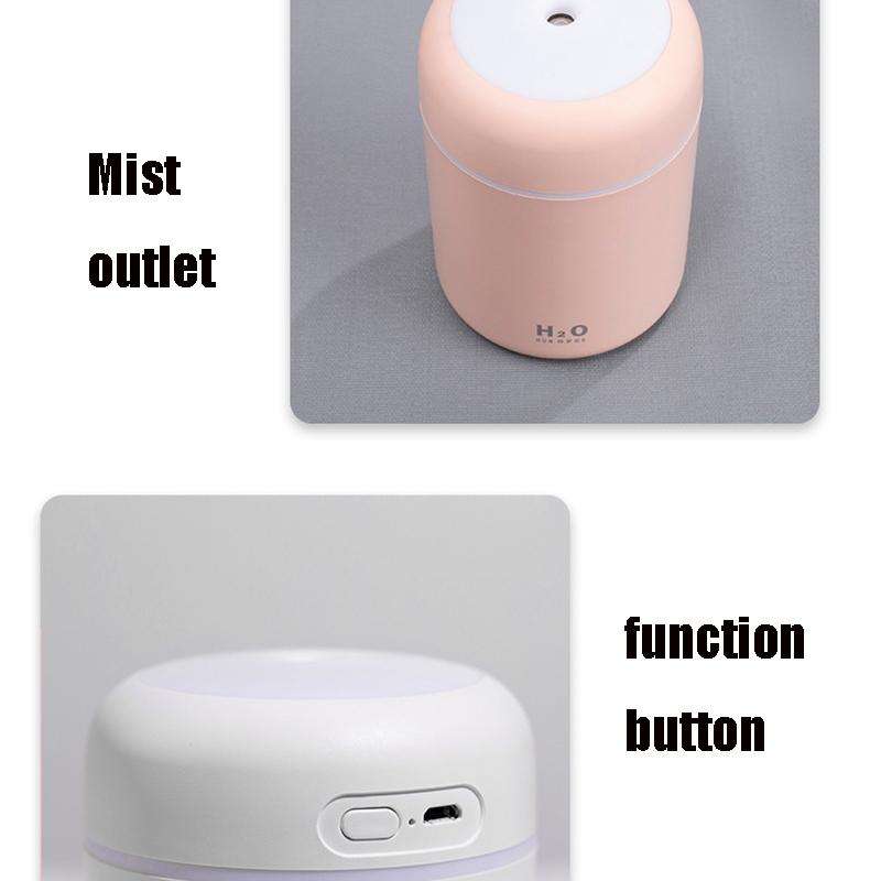 Colorful Cup Humidifier USB Car Air Purifier(Second Generation White)