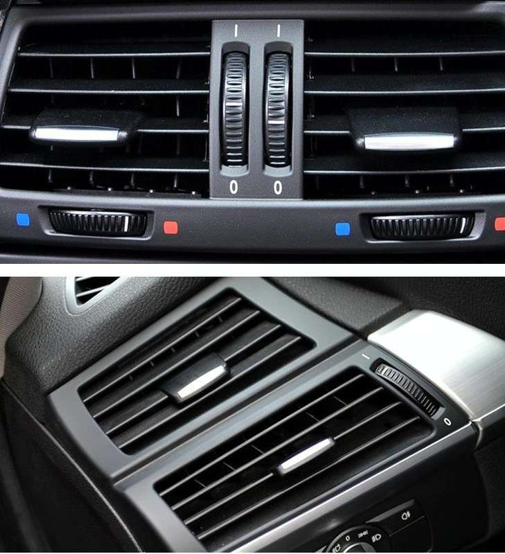 Car Front Air Conditioning Exhaust Switch Paddle Air Conditioning Leaf Clip for BMW X5 / X6, Left...