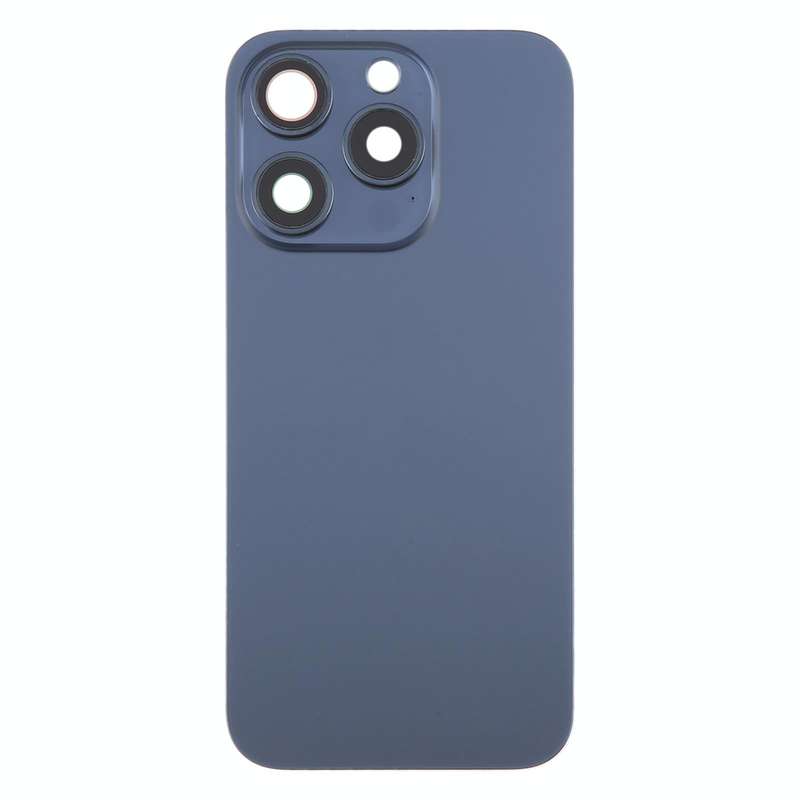 For iPhone 15 Pro Max Battery Back Cover with Camera Lens Cover + MagSafe Magnet(Blue)