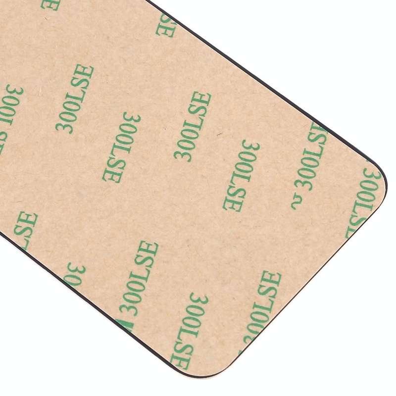 Easy Replacement Big Camera Hole Glass Back Battery Cover with Adhesive for iPhone 8(Black)