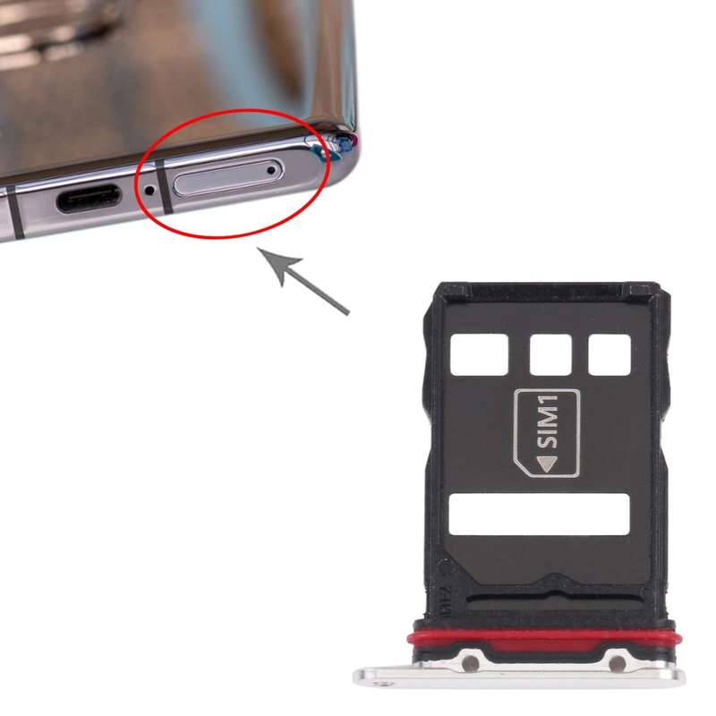 SIM Card Tray + NM Card Tray for Huawei P50 Pro (White)