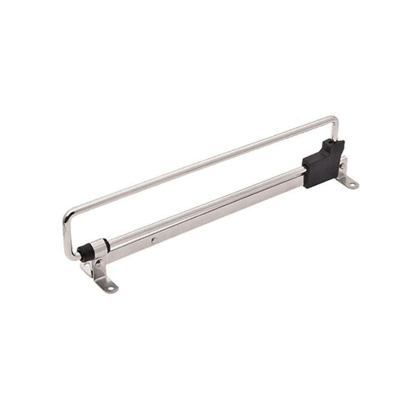 Y01 Iron Head 10 inches Wardrobe Hardware Push-Pull Hanging Rod Clothes Rail