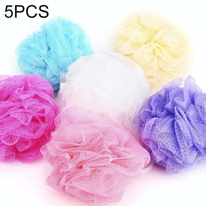 5 PCS Flower Bath Ball Bath Tubs Cool Ball Bath Towel Scrubber Body Cleaning Mesh Shower Wash Spo...