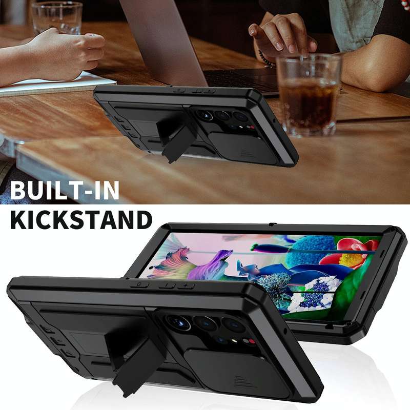 For Samsung Galaxy S23 Ultra 5G R-JUST Sliding Camera Design Life Waterproof Dustproof Shockproof...