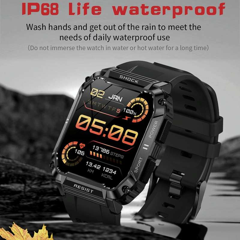 T3 1.95 inch Rugged Smart Sports Wristband Support Heart Rate Monitoring / Blood Pressure Monitor...