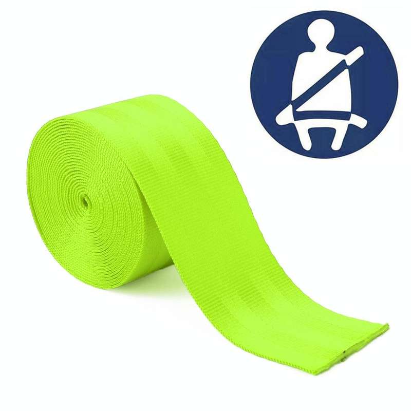 Car Modified Polyester Seat Belt Harness Racing Safety Seat Belt, Length: 3.6m (Fluorescent Green)