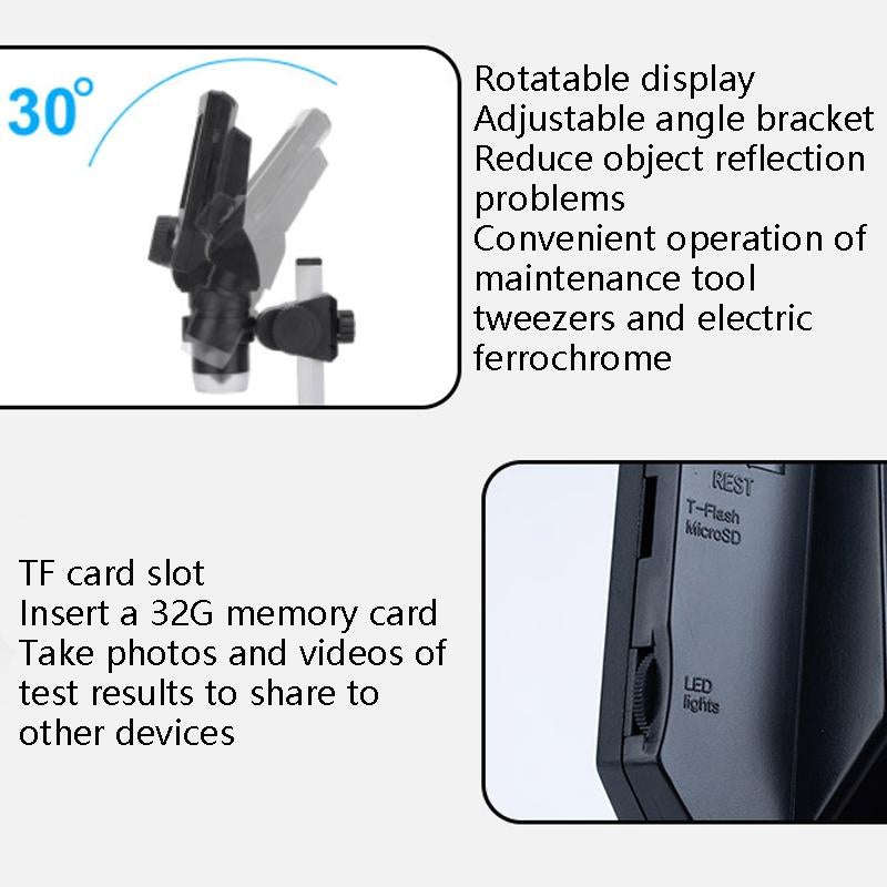 G1000 Digital Microscope HD Mobile Phone Repair Electron Microscope, Specification: Aluminum Allo...