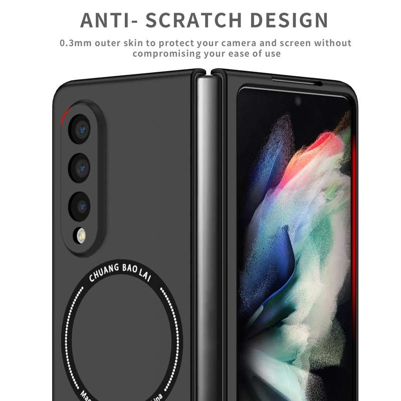For Samsung Galaxy Z Fold3 5G Magsafe Magnetic Folding PC Phone Case(Black)