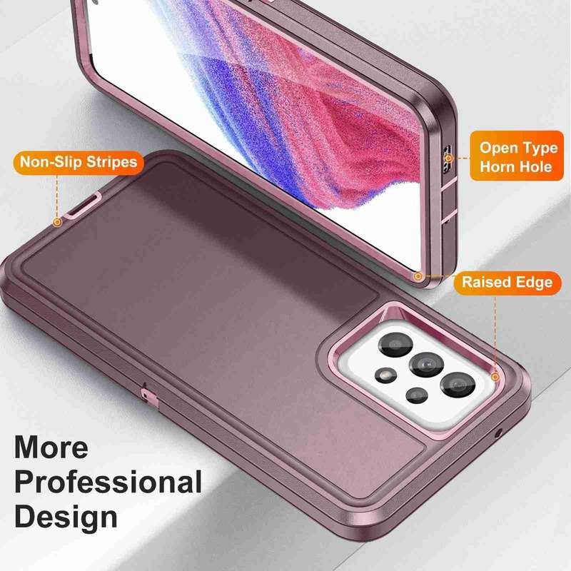 For Samsung Galaxy A13 Life Waterproof Rugged Phone Case(Purple + Pink)